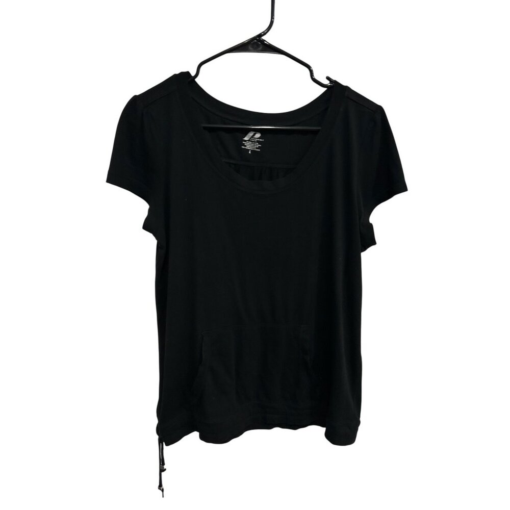 Prospirit Yoga Front Pocket Adjustable Hem Short Sleeve Top Size L Athletic Comf